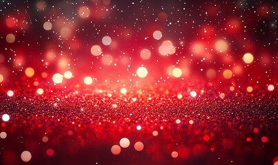 okeh background with red and silver light glitter and diamond dust 