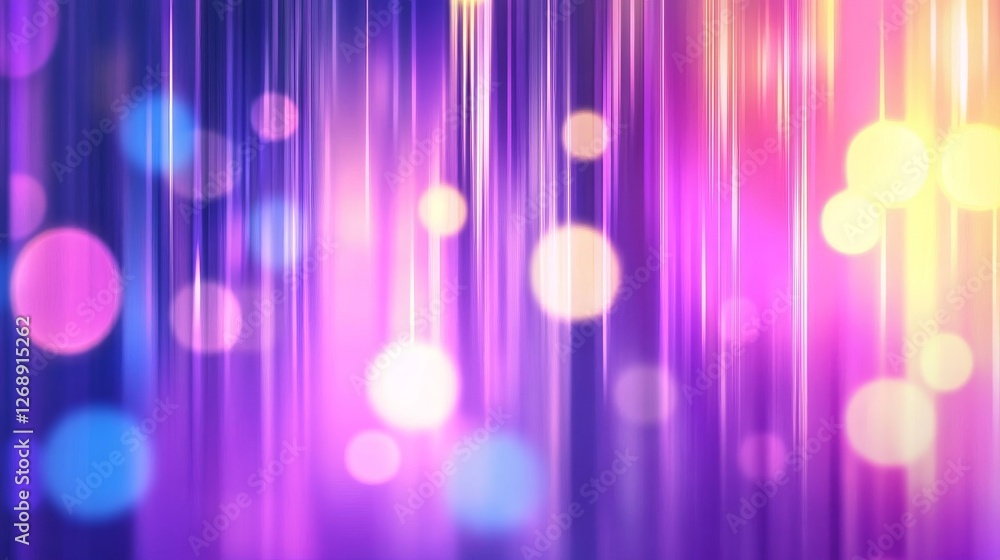 Poster abstract colorful background with vibrant light streaks and bokeh effects creating a dreamy atmosphe