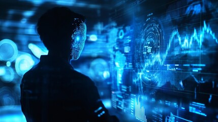 abstract hologram digital background