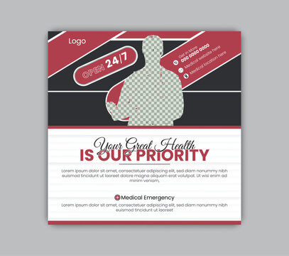 Corporate Your Great Health Care And Medical Social Media Post Design Template