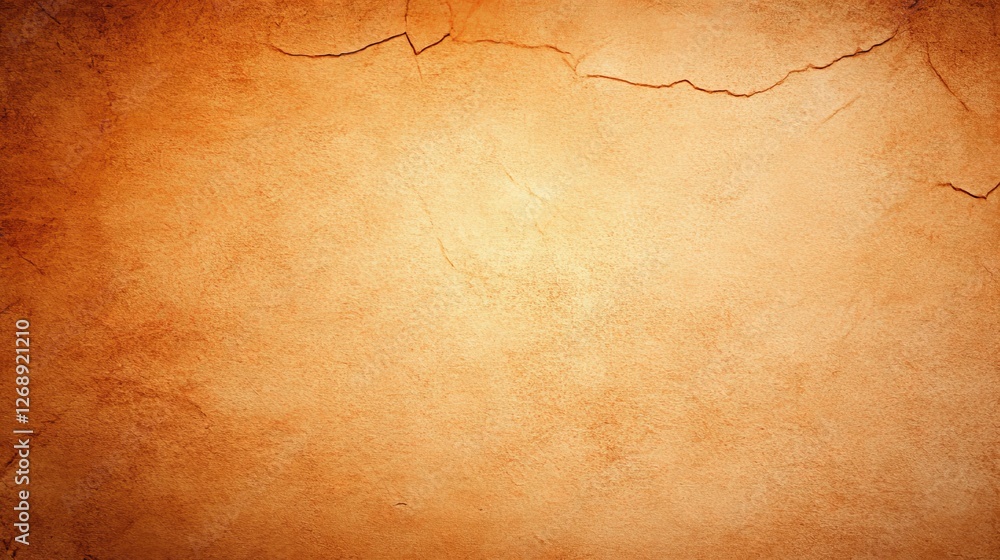 Poster textured brown wall with subtle cracks, creating a warm and rustic atmosphere for backgrounds
