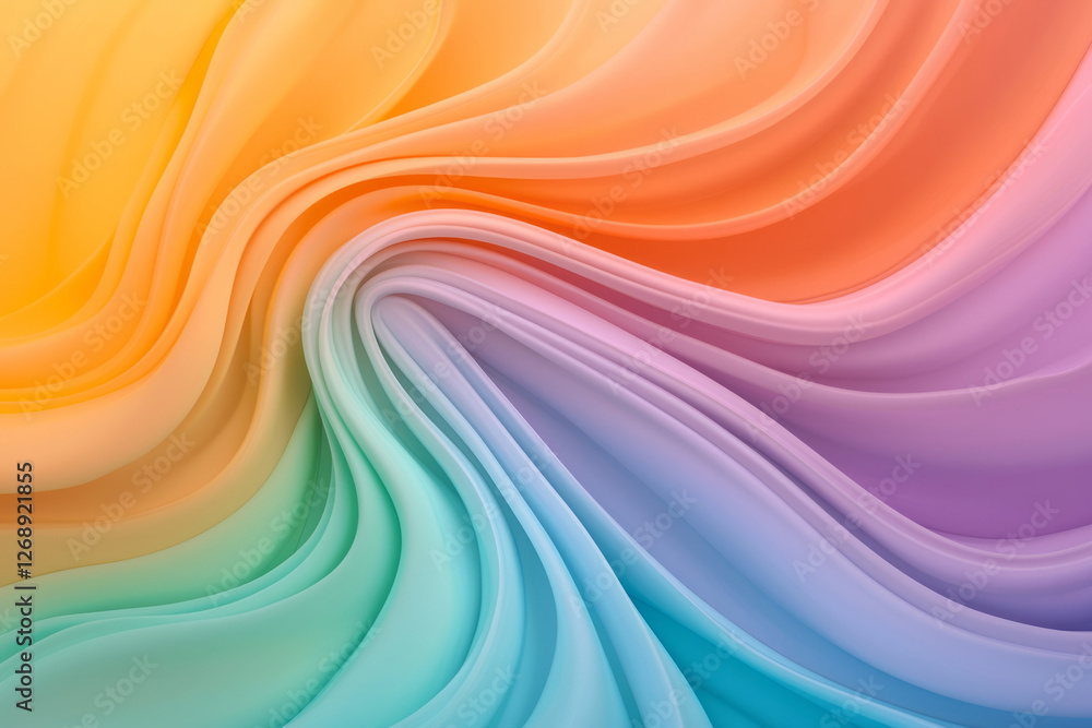 Leinwandbilder a gravity-defying swirl of day-glo colors cascading into one another, tracing smooth, sweeping