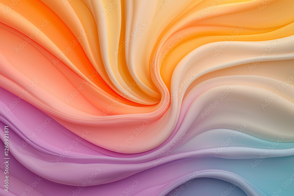 Aufkleber a gravity-defying swirl of day-glo colors cascading into one another, tracing smooth, sweeping