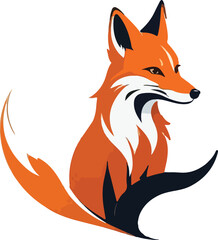 Fox vector design, Fox logo and icon Design, Colorful Fox Illustration vector design