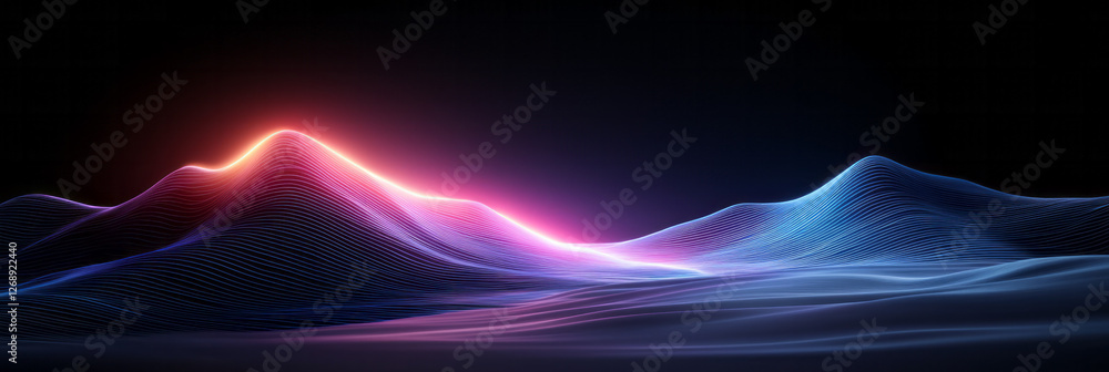 Aufkleber A minimal approach showcasing a narrow section of the circuit, with energy waves visibly traversing