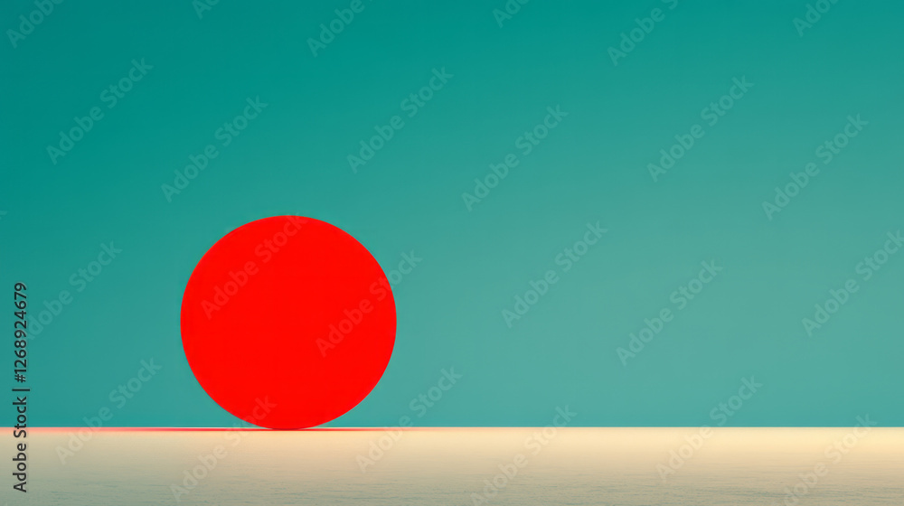 Poster a minimal futuristic layout: an orb in the foreground tinted in bright cyan, with a second orb