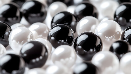 black and white marbles