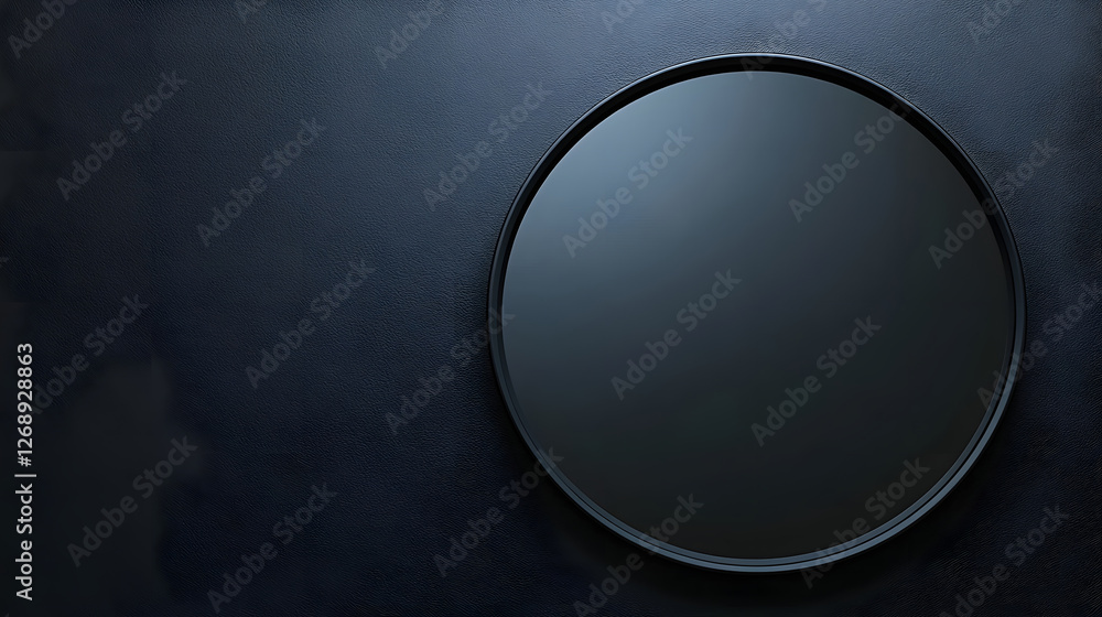Poster Dark Minimalist Circular Design Graphic Element for Abstract Background Modern Geometry or Web Design