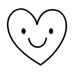 Cute doodle heart