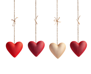 PNG Hearts valentine's background hanging.
