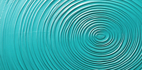 Abstract Teal Circular Pattern Concentric Rings Swirls Texture Background Design