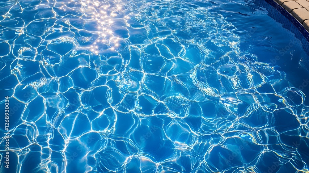Fototapete dazzling aquatic beauty shimmering pool reflecting sunlight and tranquility serene and inviting wate