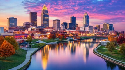 Little Rock Skyline at Sunset, Arkansas