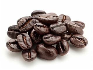 Fototapeta premium Roasted coffee beans isolated on white background