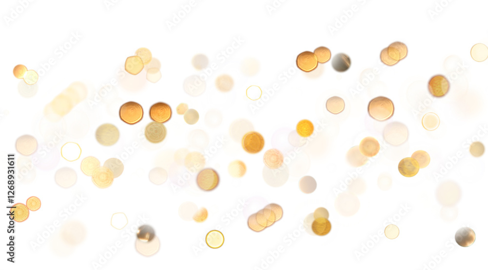 Wall mural blurred bokeh colors light glowing on transparent background