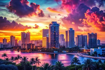 Fort Lauderdale Florida Skyline Documentary Photography - Urban Landscape