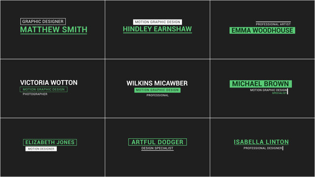 Elegant Titles Animation