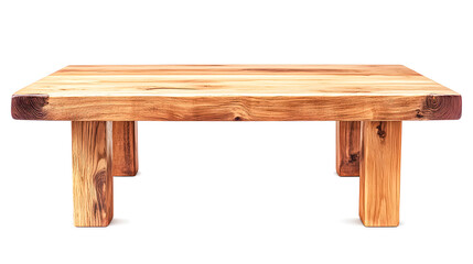 Fototapeta premium Rustic Wooden Table with Natural Grain Design and Sturdy Legs