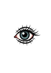 AI Generated Detailed Eye Illustration  Realistic  Surreal  Human Eye  Eyelashes  Eyeball  Vision  Sight  Artwork  Digital Art  Vector  Graphic
