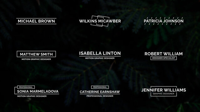 Clean and Minimalist Titles