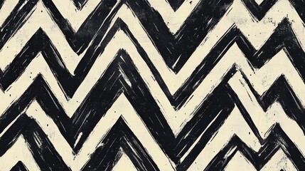 A modern zigzag pattern in contrasting black and white, creating a bold and graphic visual that s perfect for fashion items, accessories, or urban-inspired designs