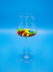 Colorful candy, jelly photos that are good to use on Valentine's Day and White Day