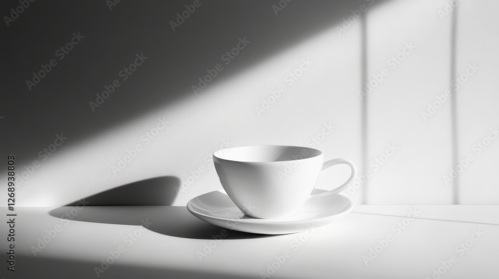 Poster a monochrome backdrop with a slight shadow effect, offering a minimalist touch with a hint of depth 