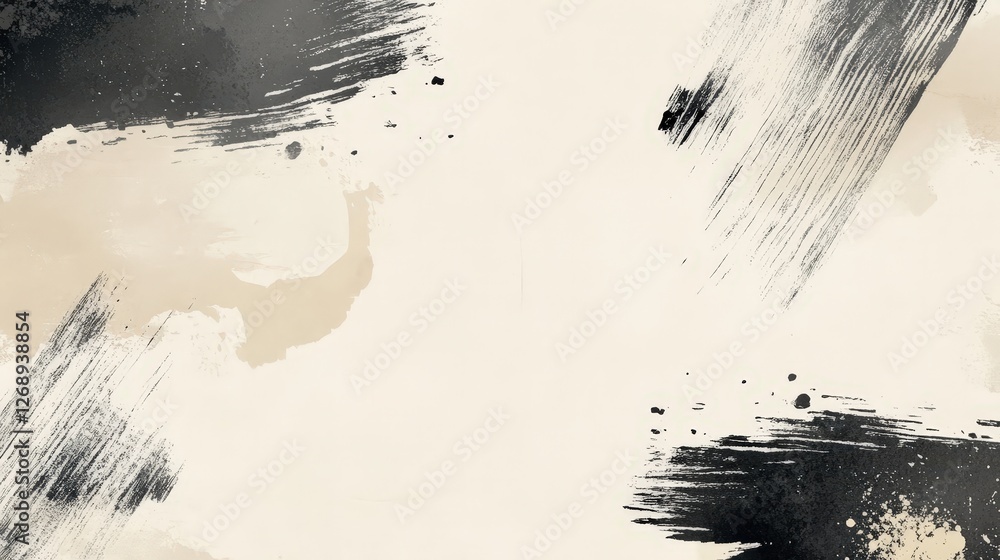 Poster beige background with subtle, hand-drawn abstract marks, giving it a warm and inviting feel without 
