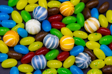 Colorful candy, jelly photos that are good to use on Valentine's Day and White Day