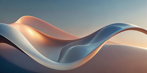 Abstract Fluid Form, Sunset Hues