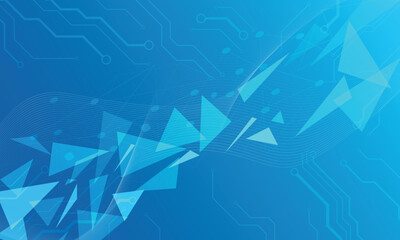 Abstract futuristic technology background blue gradient