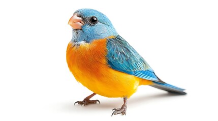 Fototapeta premium Vibrant blue and orange bird pictures