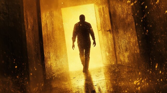 A promotional poster design for a film, using dramatic lighting, gripping imagery, and suspenseful typography to evoke excitement and anticipation.