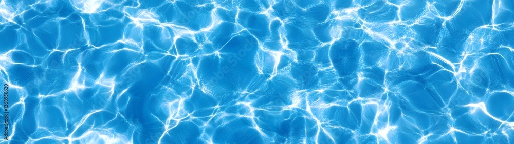 Aufkleber Mesmerizing abstract texture of a shimmering blue water surface with gentle ripples and reflections  creating a serene and tranquil aquatic background