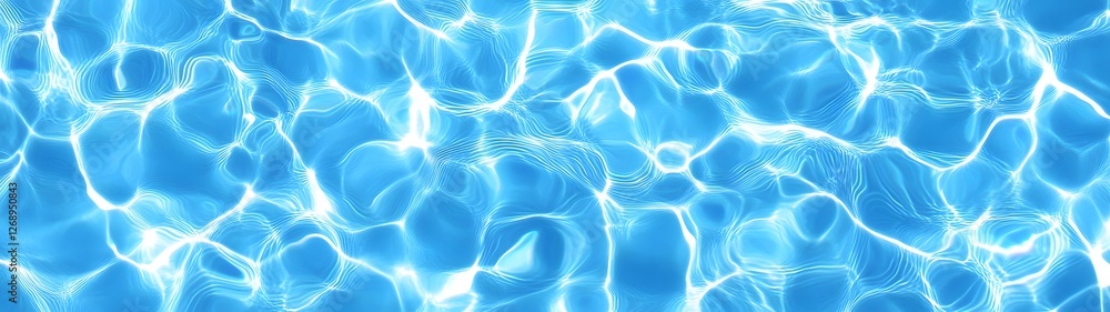 Aufkleber Mesmerizing aqua texture with shimmering liquid waves and ripples creating a dynamic and captivating underwater inspired background
