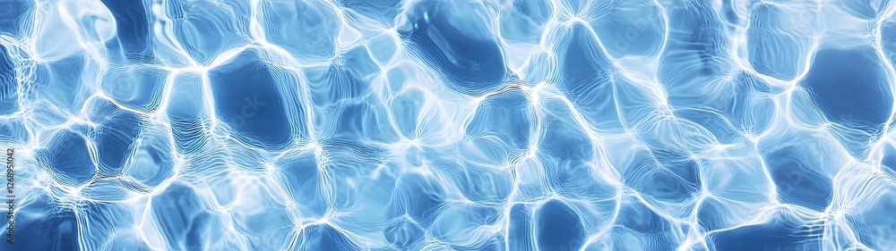 Fototapete Mesmerizing Aquatic Waves and Fluid Patterns in Calming Blue Tones   Abstract Background of Swirling Water Textures Refreshing and Tranquil Visuals for Design Wallpaper or Digital Art