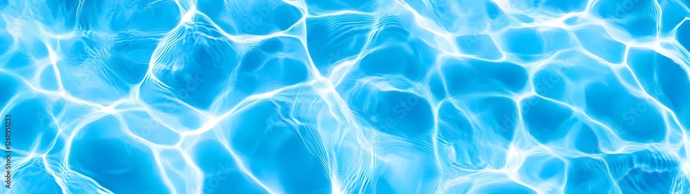 Aufkleber mesmerizing aqua waves captivating liquid motion and serene reflections in natural blue expanse peac