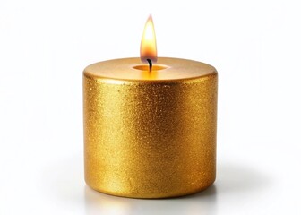 Golden Candle Flame New Year's Eve Celebration Symbol Stock Photo