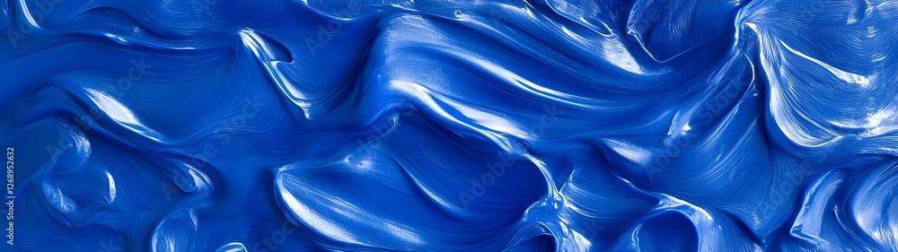Poster Mesmerizing Liquid Swirls and Vibrant Blue Hues in Dynamic Flowing Abstract Design  Captivating hypnotic and ethereal digital artwork with a futuristic sci fi aesthetic and surreal dreamlike