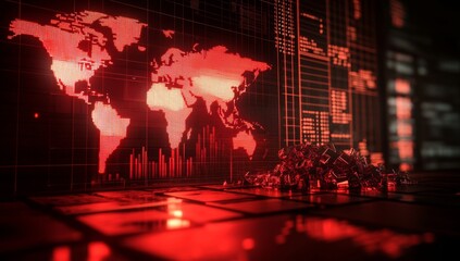 Global cybersecurity attack; data breach; red alert