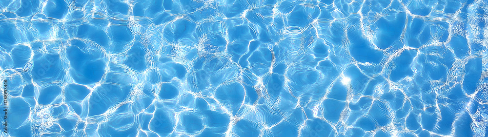 Leinwandbilder Mesmerizing Rippling Water Reflections in a Serene Natural Swimming Pool Scene  Tranquil and Peaceful Background with Flowing Fluid Patterns and Calming Blue Tones