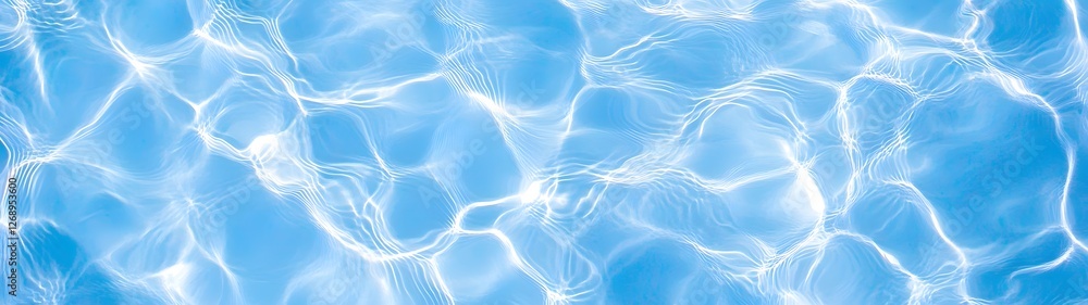 Aufkleber mesmerizing swimming pool water surface with swirling reflections and gentle ripples in serene calmi