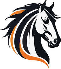 Horse vector design, Horse logo and icon Design, Silhouette Horse vector design, Horse head vector design