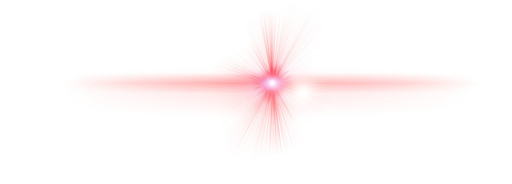 Red Sun lens flare light effect