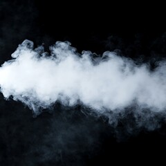 Fototapeta premium White smoke on a black background. Isolated on black background.