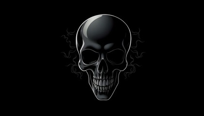 Ethereal Skull: A Digital Canvas of Darkness and Light