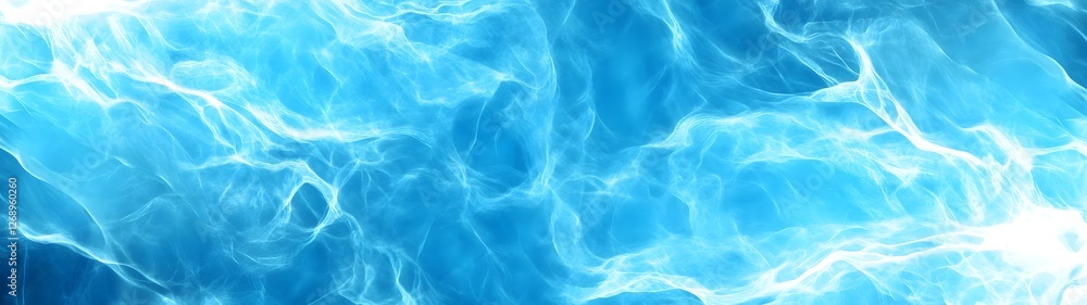 Poster serene tranquil aquamarine water texture with mesmerizing ripple patterns and glistening reflections