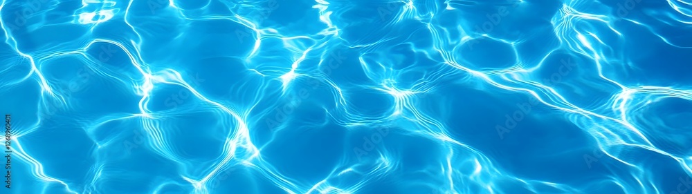 Aufkleber serene underwater ripples tranquil blue water surface abstract background calming and peaceful image