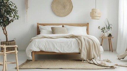 A double bed, also known as a full-size bed, is a versatile option for individuals or couples. Measuring approximately 54 inches wide and 75 inches long, it provides ample space while fitting well in 