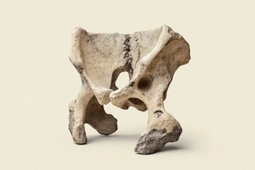 Bone structure depicting the pelvic region of an animal